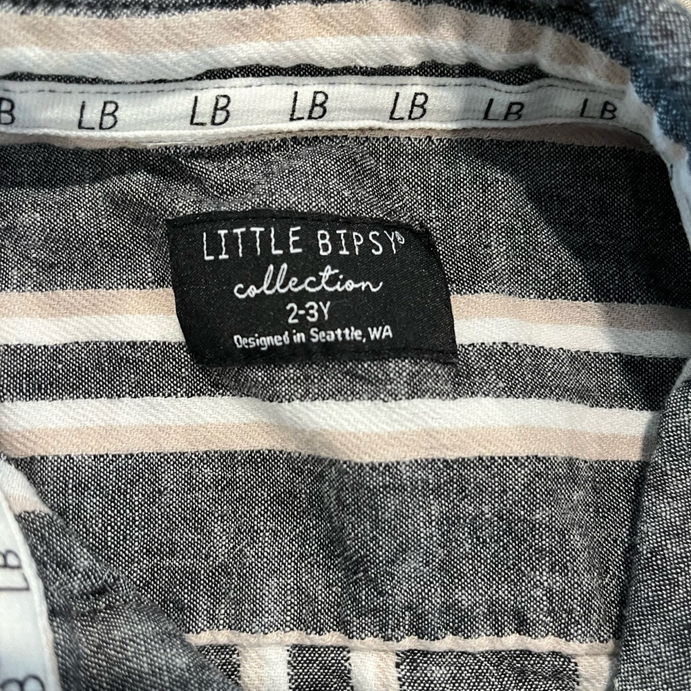 Little Bipsy size 2-3 linen shorts and button up shirt.